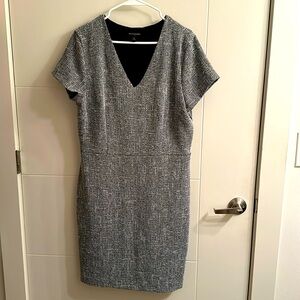 Navy and white Banana Republic work dress